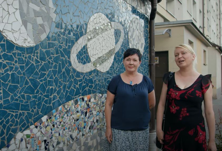 Joanna Olszowska i Sabina Wacławczyk - twórczynie mozaikowej mapy Szczecina