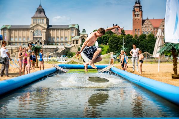 Sporty wodne na wyspie grodzkiej w Szczecinie